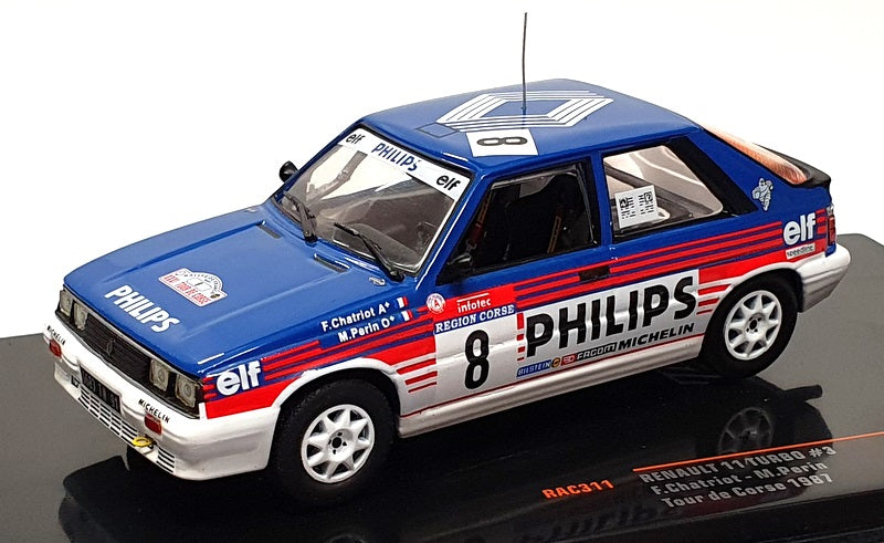 Ixo 1/43 Scale RAC311 - Renault 11 Turbo #8 Tour de Corse 1987