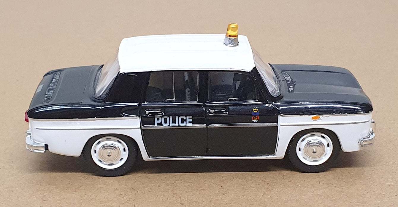 Norev 1/43 Scale Diecast 8609P - Renault R8 Police Car - Black/White