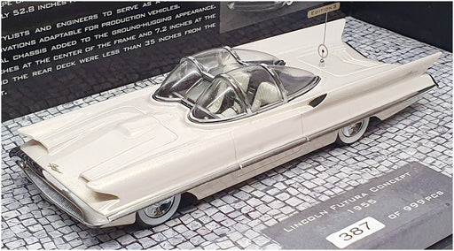 Minichamps 1/43 Scale 437 082030 - 1955 Lincoln Futura Concept - Met Pearl White