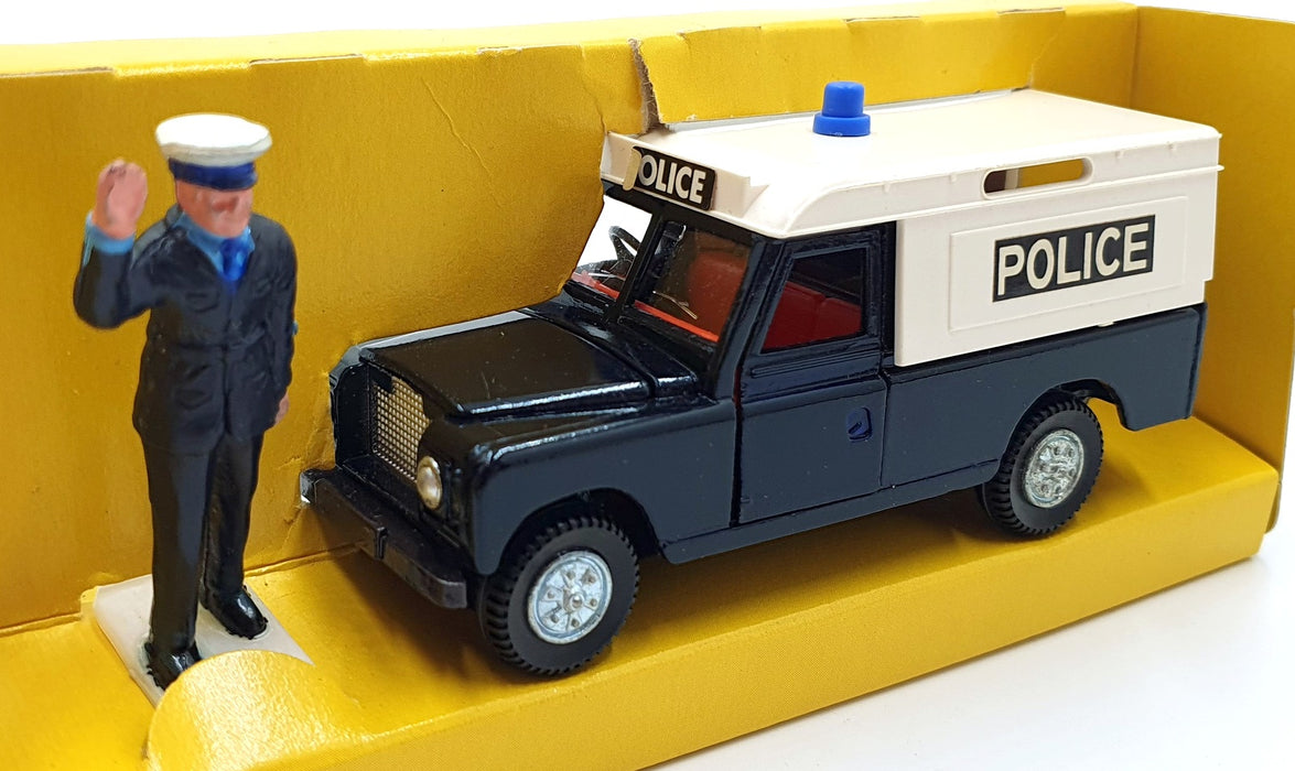 Dinky Toys Original Diecast 277 -  Police Land Rover With Figure - Dk Blue/White