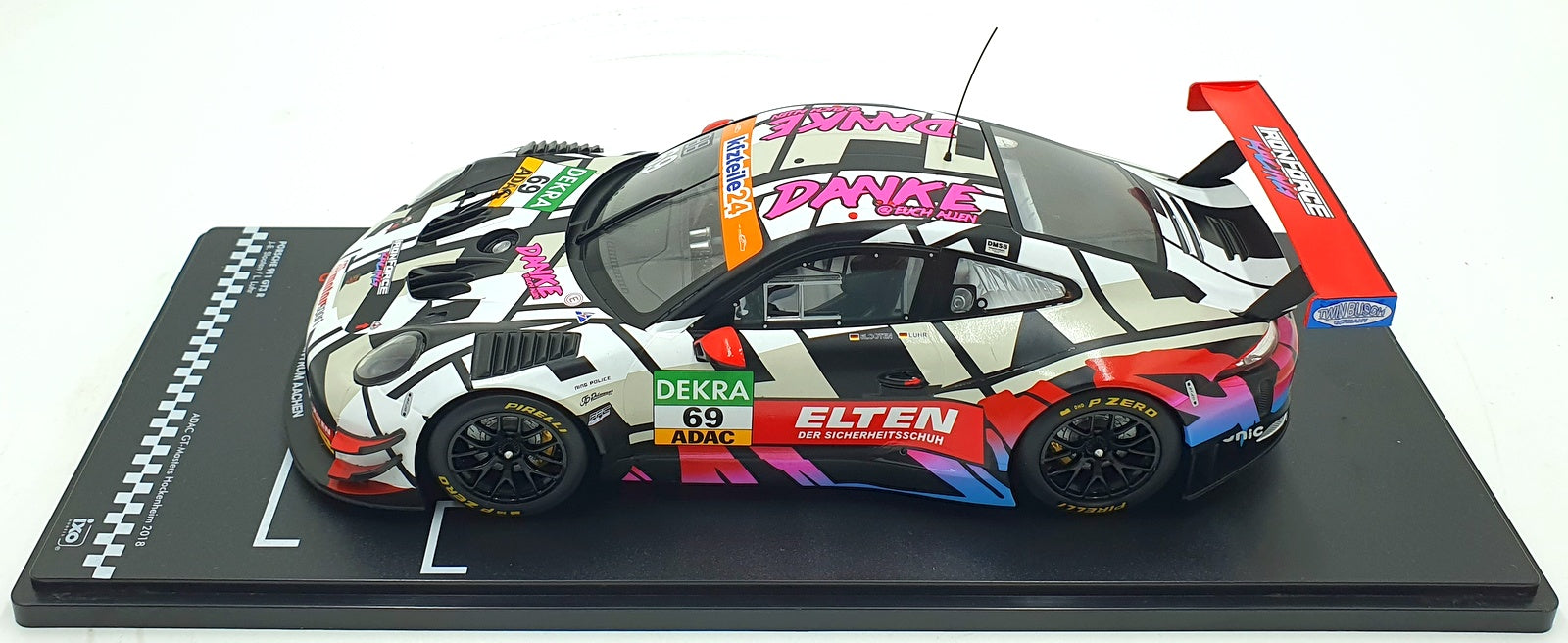 IXO 1/18 Scale Diecast LEGT18020 - Porsche 911 GT3 R 2016 #69 ADAC GT Masters