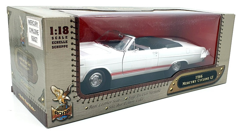 Road Signature 1/18 Scale Diecast 92627 - 1966 Mercury Cyclone GT - White