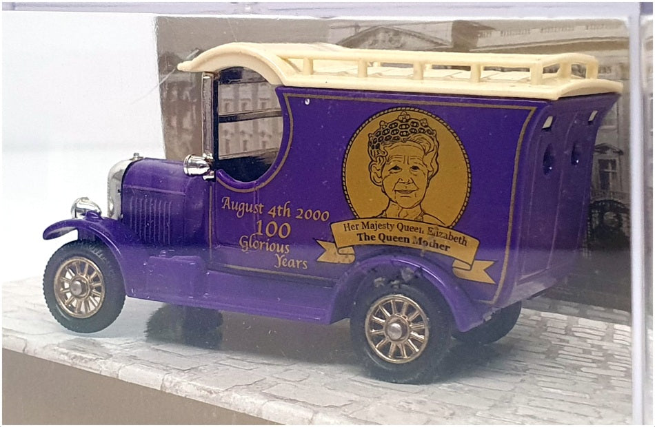 Lledo Appx 8.5cm Long DG50032 - Morris Bullnose Van Queen Mother 100yrs - Purple