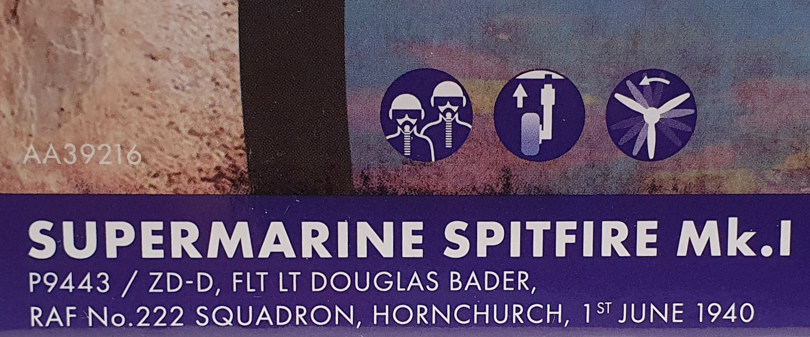 Corgi 1/72 Scale AA39216 Supermarine Spitfire Mk.I Flt Lt Bader RAF 222 Sq. 1940