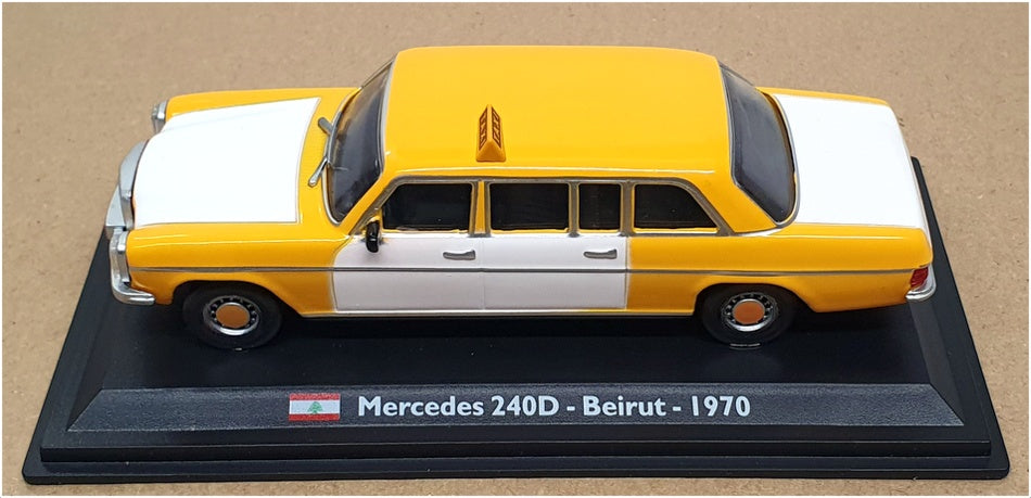 Leo Models 1/43 Scale LEO8 - Mercedes 240D Taxi Cab Beirut 1970 - Orange/White