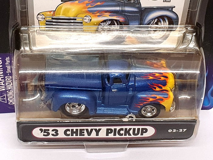 Muscle Machines 1/64 Scale 71161 02-27 - 1959 Chevy Pick-Up Truck - Blue/Yellow