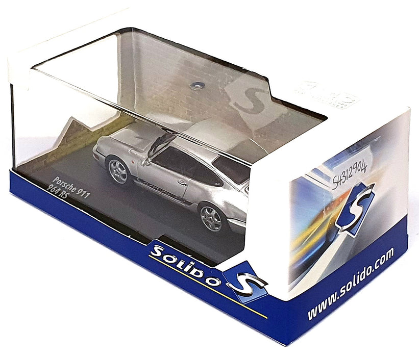 Solido 1/43 Scale S4312904 - Porsche 911 964 RS - Silver/Black Stripe