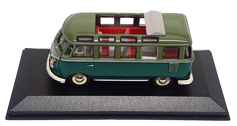 Minichamps 1/43 Scale 430 052301 - Volkswagen VW Samba Bus - Green/Lt Green