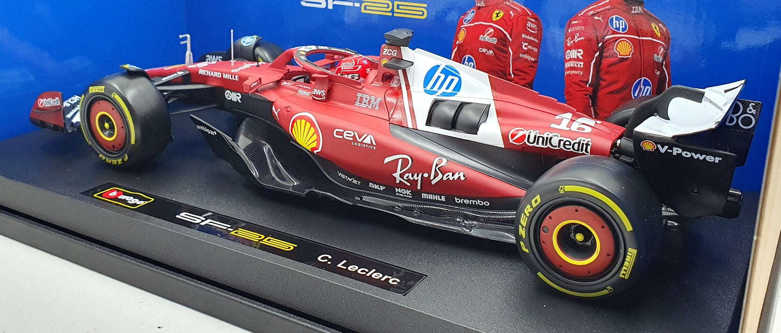 Burago 1/18 Scale Diecast 18-16816 - Ferrari SF-25 C.Leclerc #16 F1