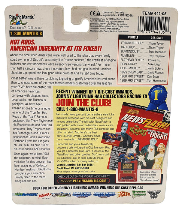 Johnny Lightning 1/64 Scale 441-05 Hot Rods Collector #13 1969 Pro Street