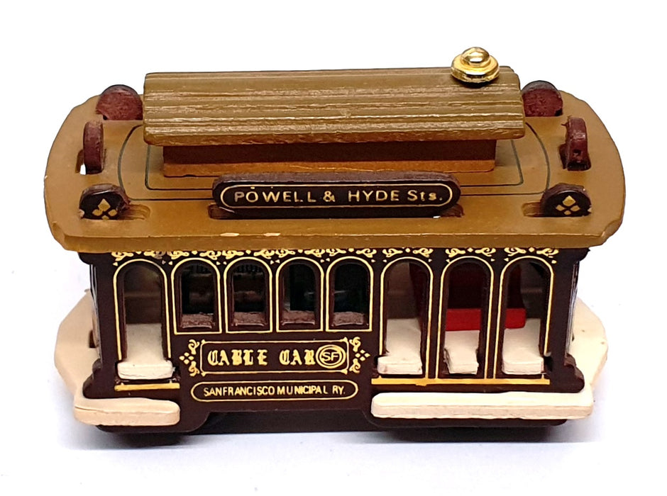 China Brand 10cm Long Plastic Model 804 - San Francisco Cable Car - Maroon