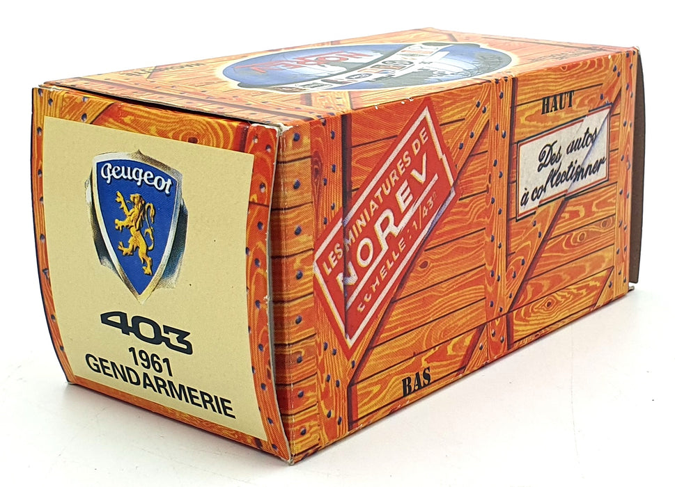 Norev Hachette 1/43 Scale FB5145 - 1961 Peugeot 403 Gendarmerie Police Car