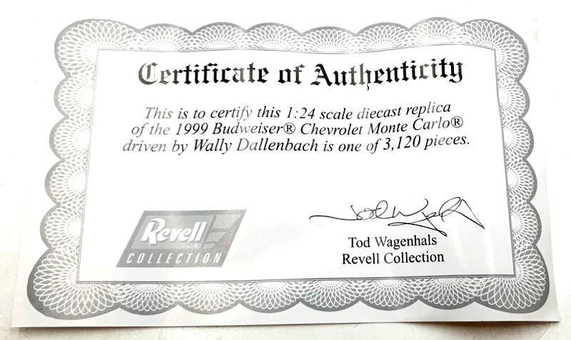 Revell 1/24 Scale RC249916128 - Chevrolet #25 Budweiser 1999 - Dallenbach