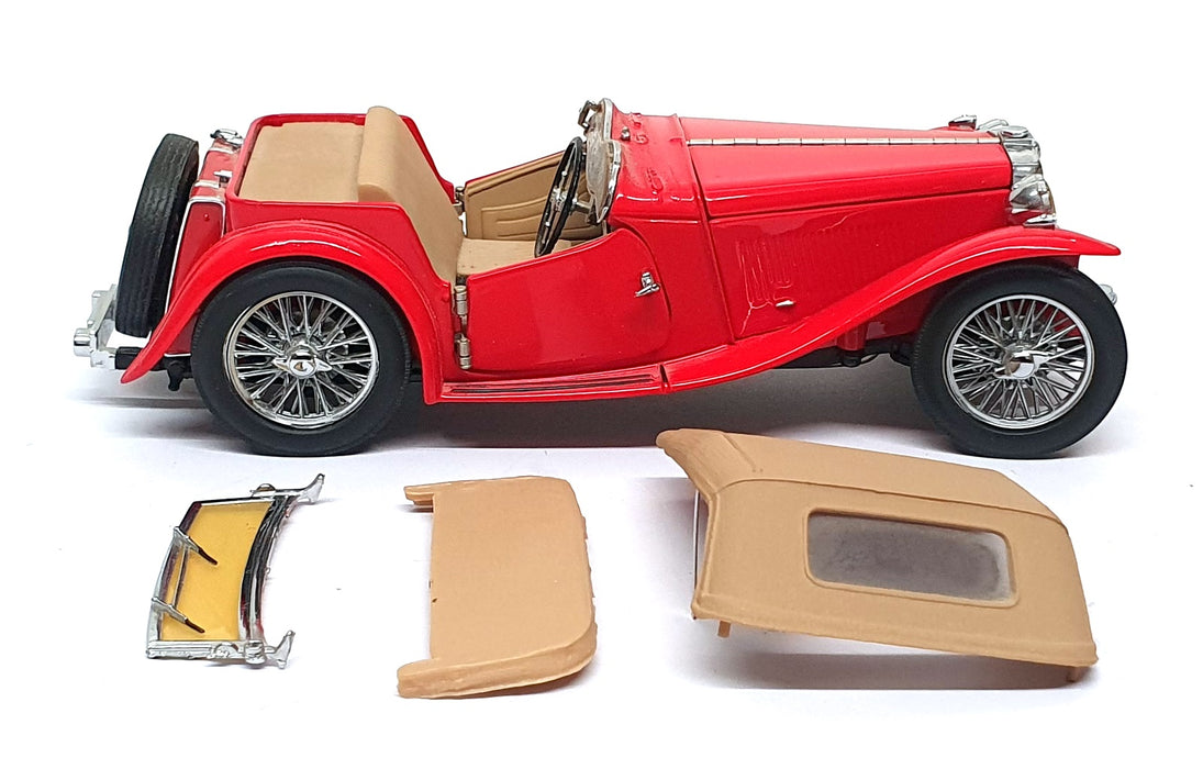 Franklin Mint 1/24 Scale Diecast 150326L - 1948 MGTC Roadster - Red
