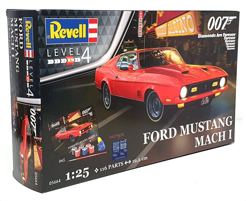 Revell 1/25 Scale Kit 05664 - Ford Mustang Mach I Bond 007 Diamonds Are Forever
