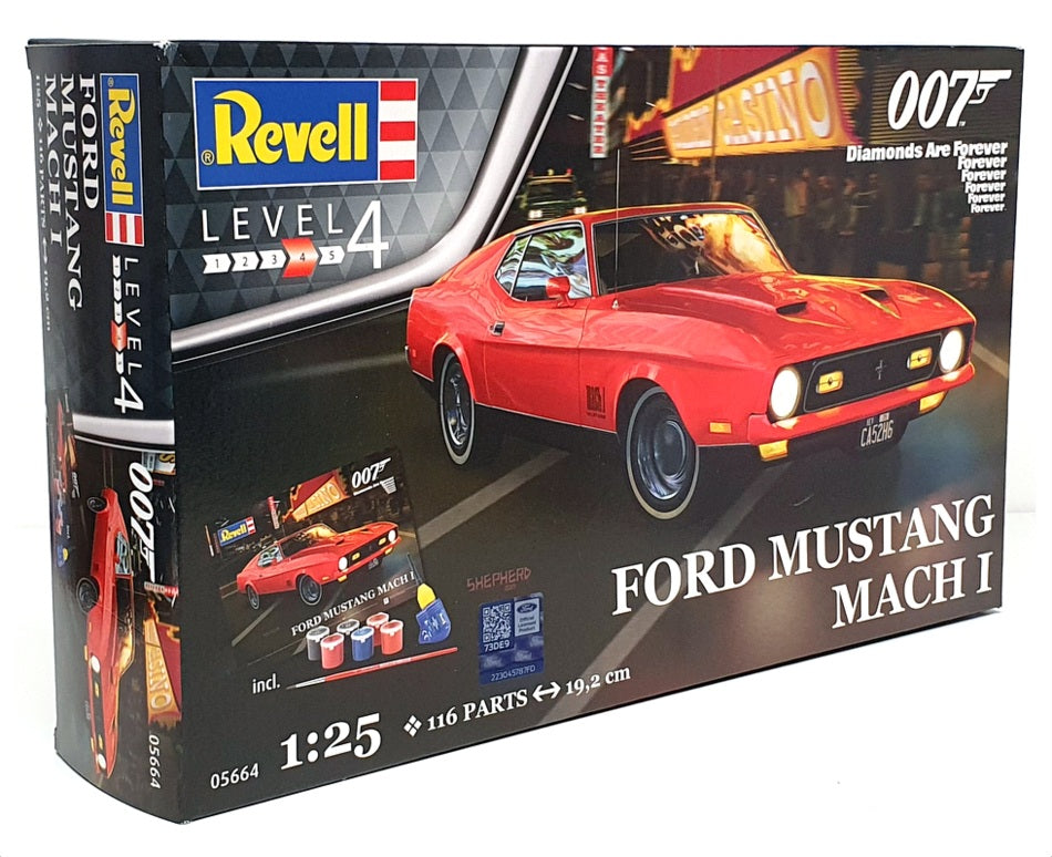 Revell 1/25 Scale Kit 05664 - Ford Mustang Mach I Bond 007 Diamonds Are Forever
