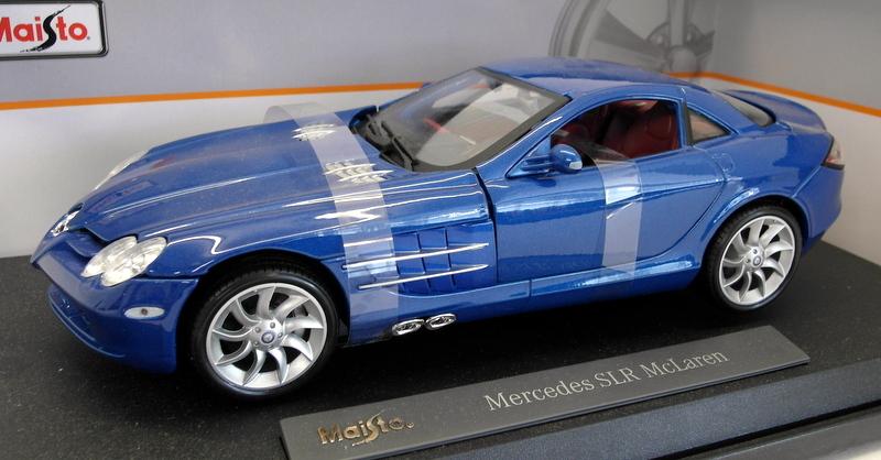 Maisto 1/18 Scale Diecast - 36653 Mercedes Benz SLR McLaren Metallic Blue