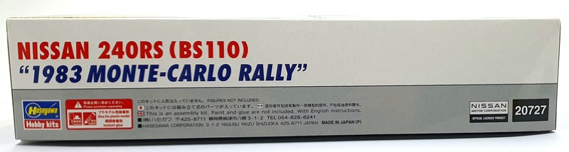 Hasegawa Kits 1/24 Scale 20727 - Nissan 240RS (BS110) 1983 Monte Carlo Rally #12