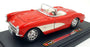 Burago 1/24 Scale Diecast 0524 - 1957 Chevrolet Corvette - Red/White