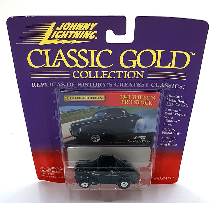 Johnny Lightning 1/64 Scale 404-04 Classic Gold 1941 Willy's Pro Stock - Black
