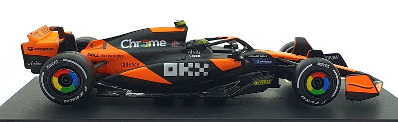Burago 1/43 Scale 18-38215 - McLaren MCL38 #4 Miami Grand Prix 2024 - Norris