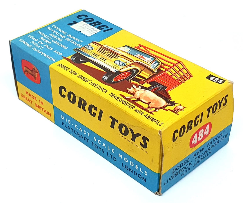 Corgi Toys Original Diecast 484 Dodge Kew Fargo Livestock Transporter & Animals