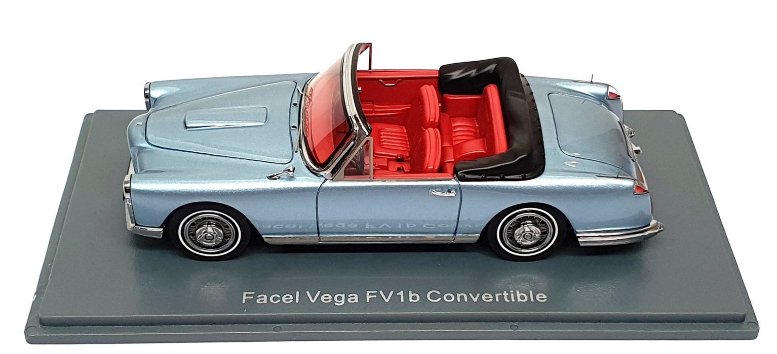 Neo 1/43 Scale NEO43405 - Facel Vega FV1b Convertible - Met. Lt. Blue