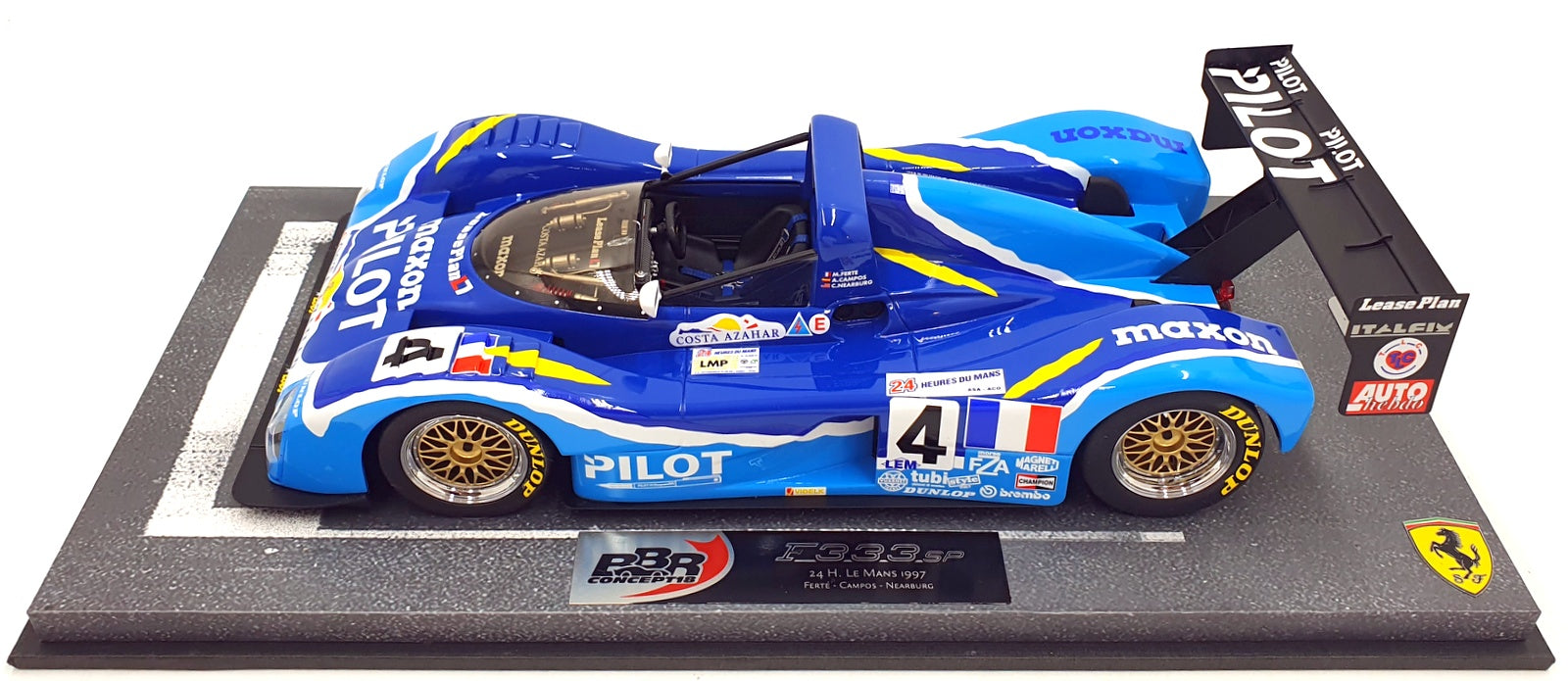 BBR 1/18 Scale BBRC1819F - Ferrari 333 SP 1997 #4 Le Mans - Light Blue