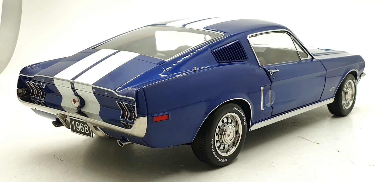 KK Scale 1/12 Scale KKDC120224 - 1968 Ford USA Mustang GT Fastback Coupe - Blue