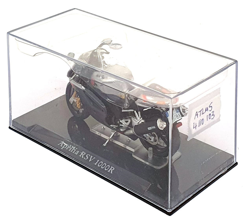 Atlas Editions 1/24 Scale 4 110 103 - Aprilia RSV 1000R Motorbike - Black/Silver