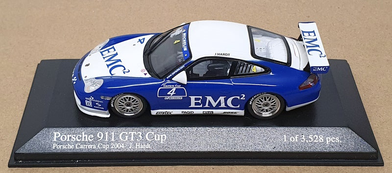 Minichamps 1/43 Scale 400 046204 - Porsche 911 GT3 #4 Carrera Cup 2004 - Hardt