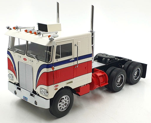 KK Scale Road Kings 1/18 Scale RK180153 Peterbilt 352 Pacemaker White/Red/Blue