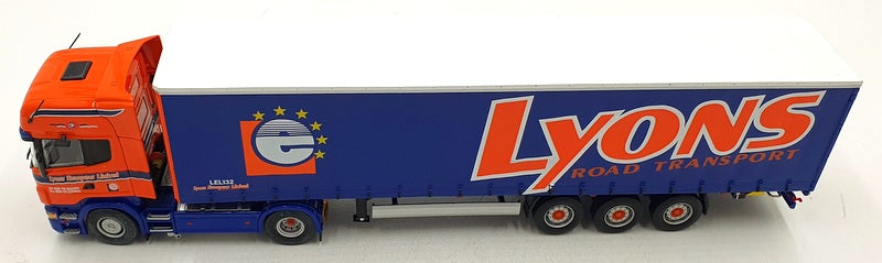 Universal Hobbies 1/50 Scale Diecast 5610 - Scania Lyons Truck - Orange/Blue
