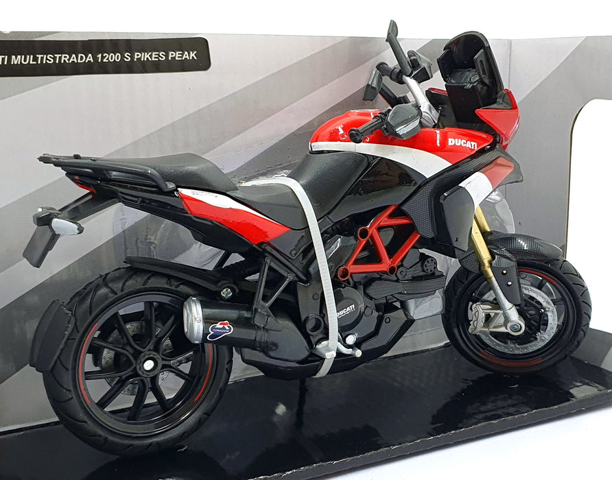 New Ray 1/12 Scale Diecast 57533 Ducati Multistrada 1200 S Pikes Peak Motorbike