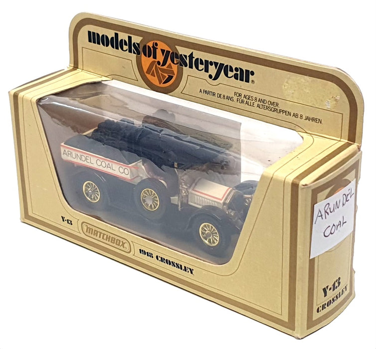 Matchbox Appx 9.5cm Long Y-13 - 1918 Crossley Truck (Arundel Coal) REWORKED