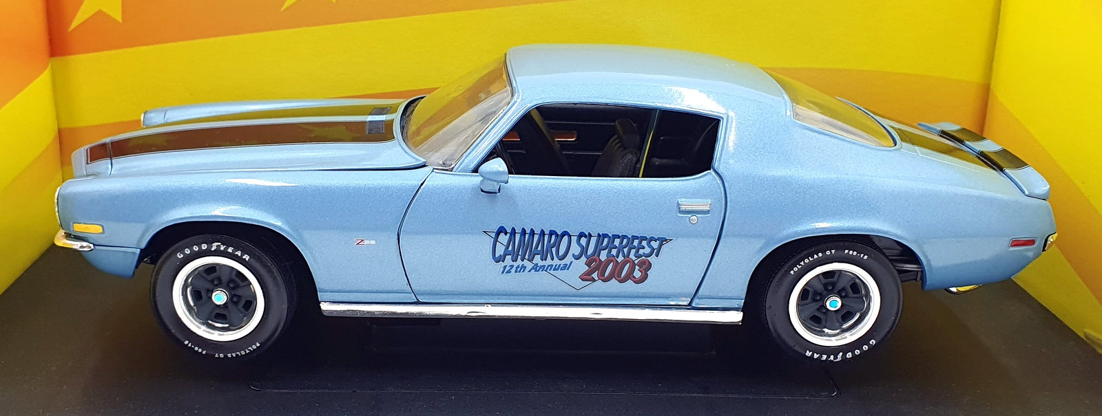 Ertl 1/18 Scale Diecast 29228P - 1970 1/2 RS Z/28 Camaro Superfest 2003 - Blue