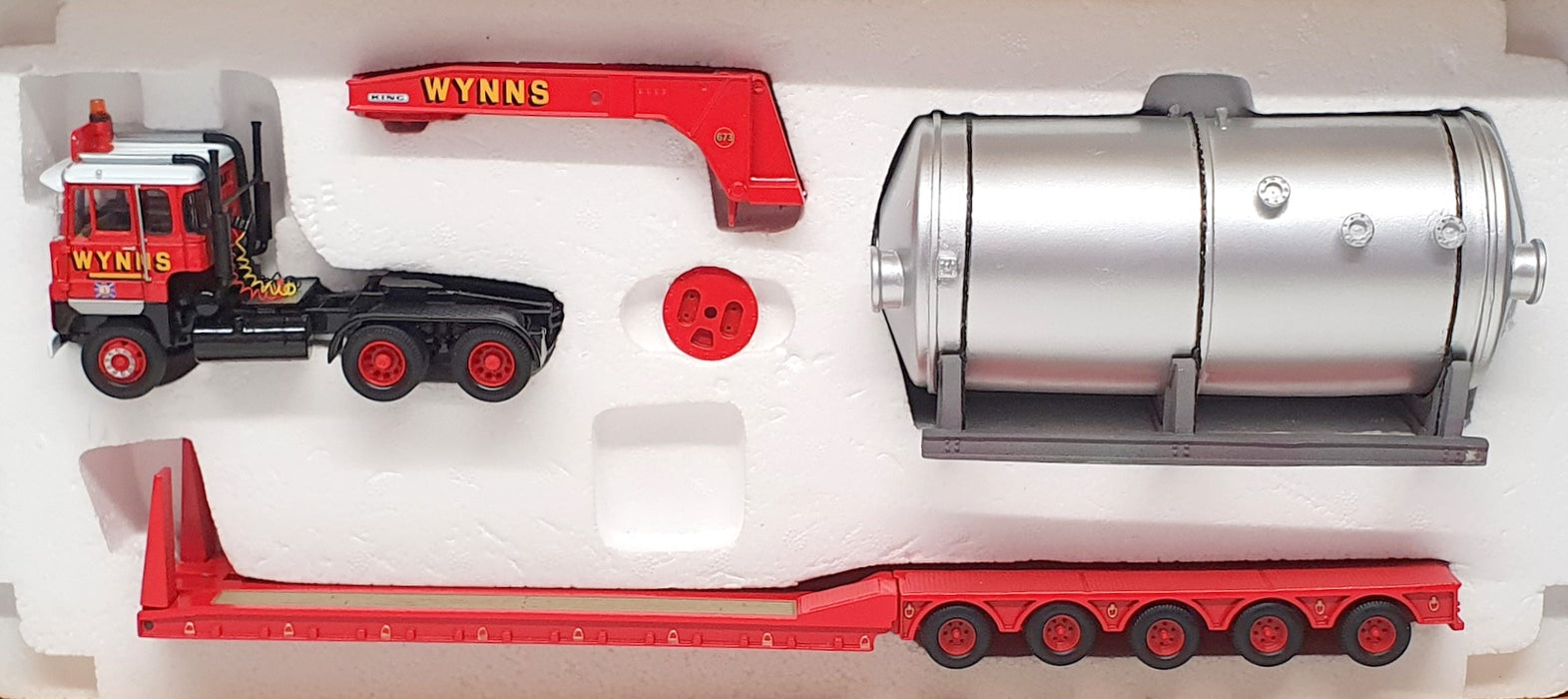 Corgi 1/50 Scale CC12604 Scammell Crusader King Trailer & Vessel Load Wynnes Red