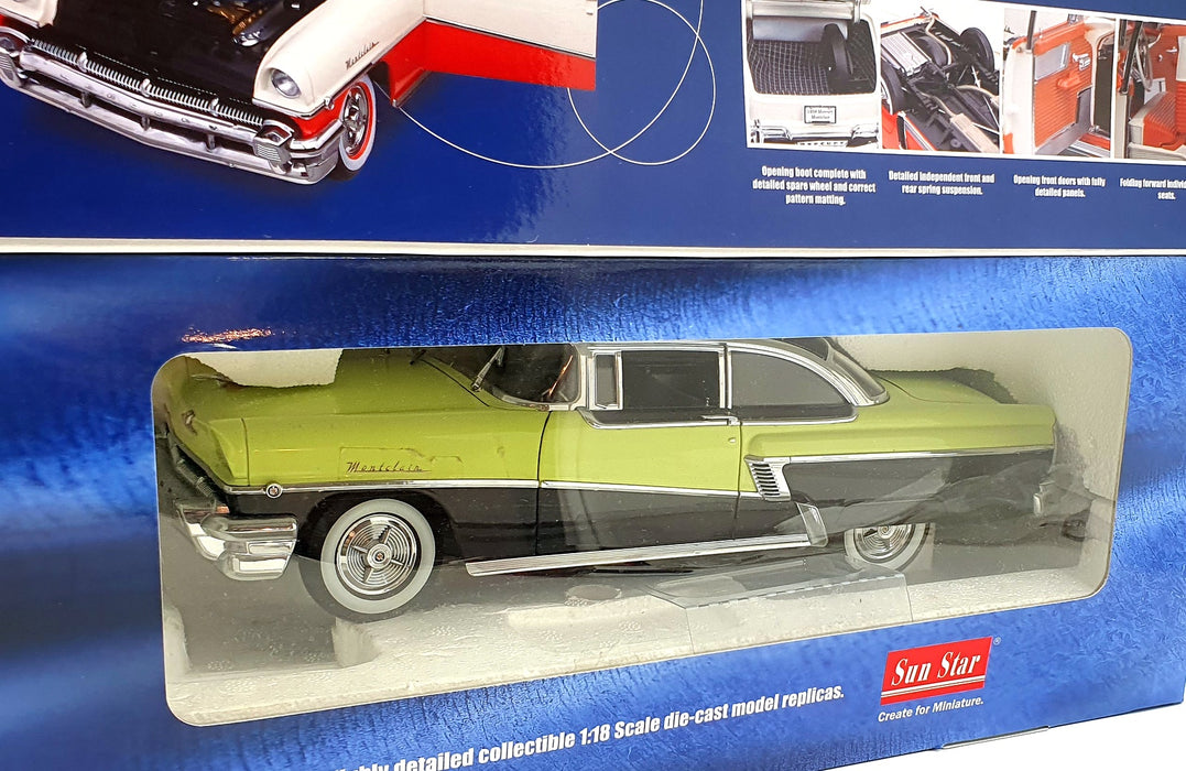 Sun Star 1/18 Scale 5142 - 1956 Mercury Montclair - Tuxedo Black/Grove Green