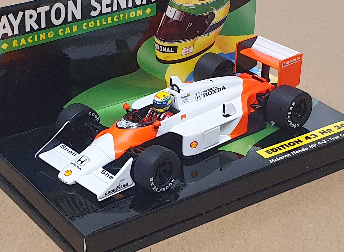 Minichamps 1/43 Scale 540 874399 - F1 McLaren Honda MP 4-3 Testcar 1987 Senna