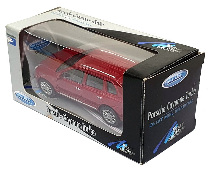 Welly 11cm Long Diecast 42348F-CW - Porsche Cayenne Turbo - Met. Deep Red