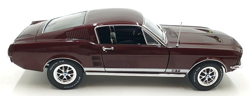 Auto World 1/18 Scale AMM1309/06 - 1967 Ford Mustang GT 2+2 - Burgundy