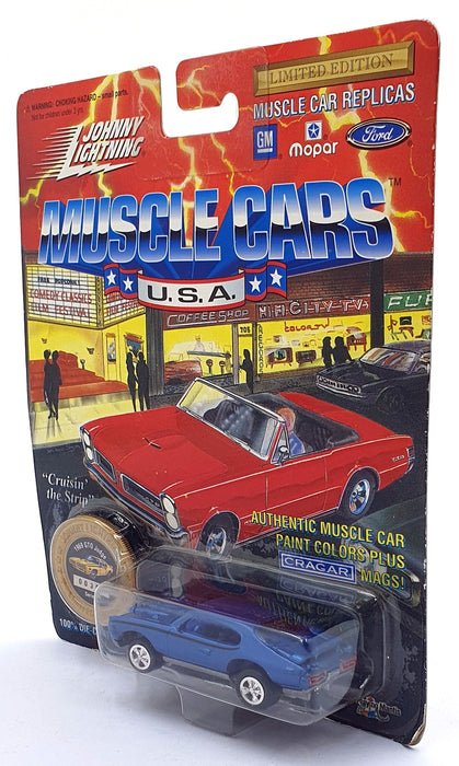 Johnny Lightning 1/64 Scale 200-140 - Muscle Cars 1969 Pontiac GTO Judge D Blue