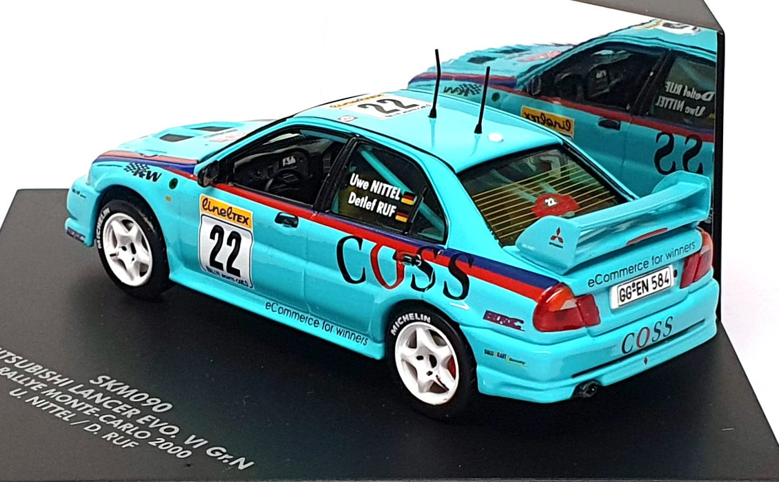 Skid 1/43 Scale SKM090 - Mitsubishi Lancer Evo #22 Monte Carlo Rally 2000