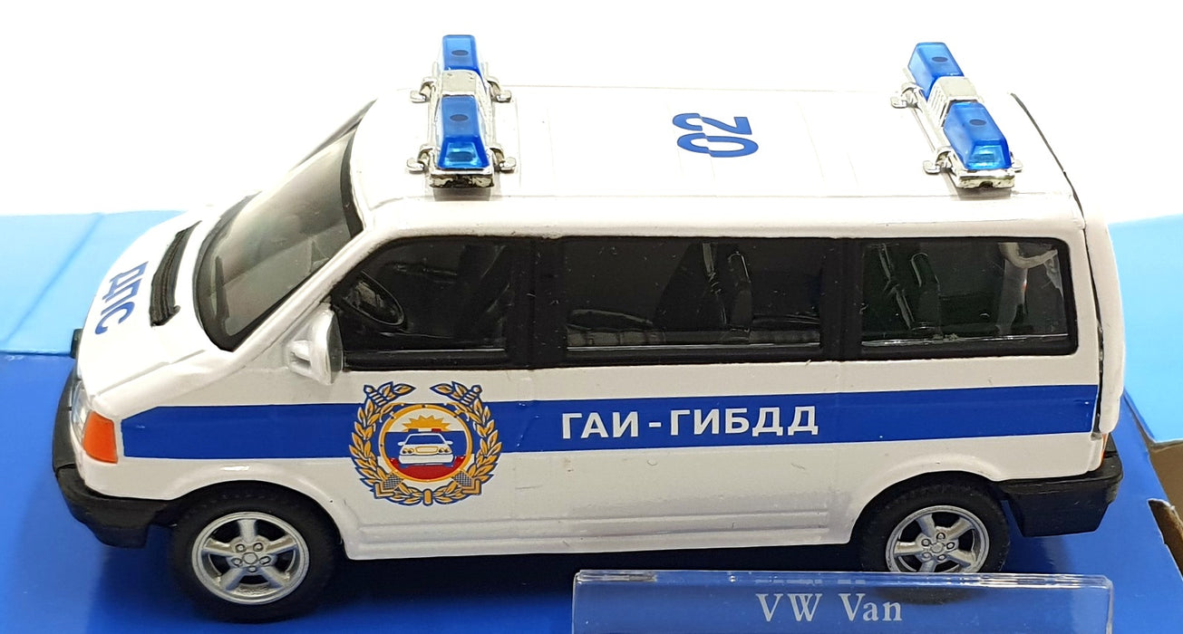 Cararama 1/43 Scale 210226N - Volkswagen 02 Police Van - White