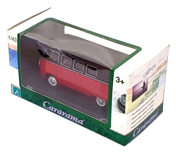 Cararama 1/43 Scale CARA04 - VW Volkswagen Microbus - Red/Black