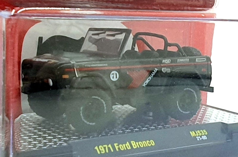 Castline M2 Machines 1/64 Scale   MJS35 - 1971 Ford Bronco - Black/Red