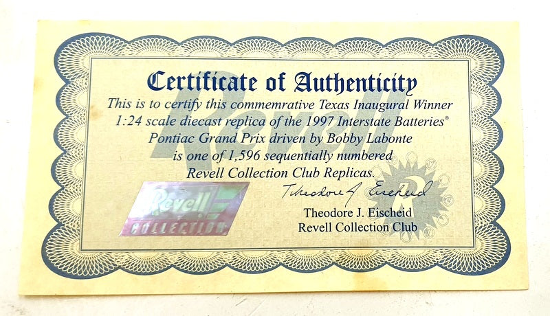 Revell 1/24 Scale 6511 - Pontiac #18 Interstate Batteries GP 1997 - Labonte