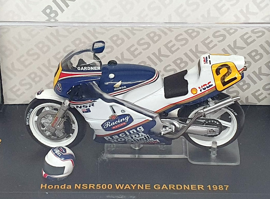Ixo 1/24 Scale CLB004 - Honda NSR500 Motorbike #2 W. Gardner - Blue/White 