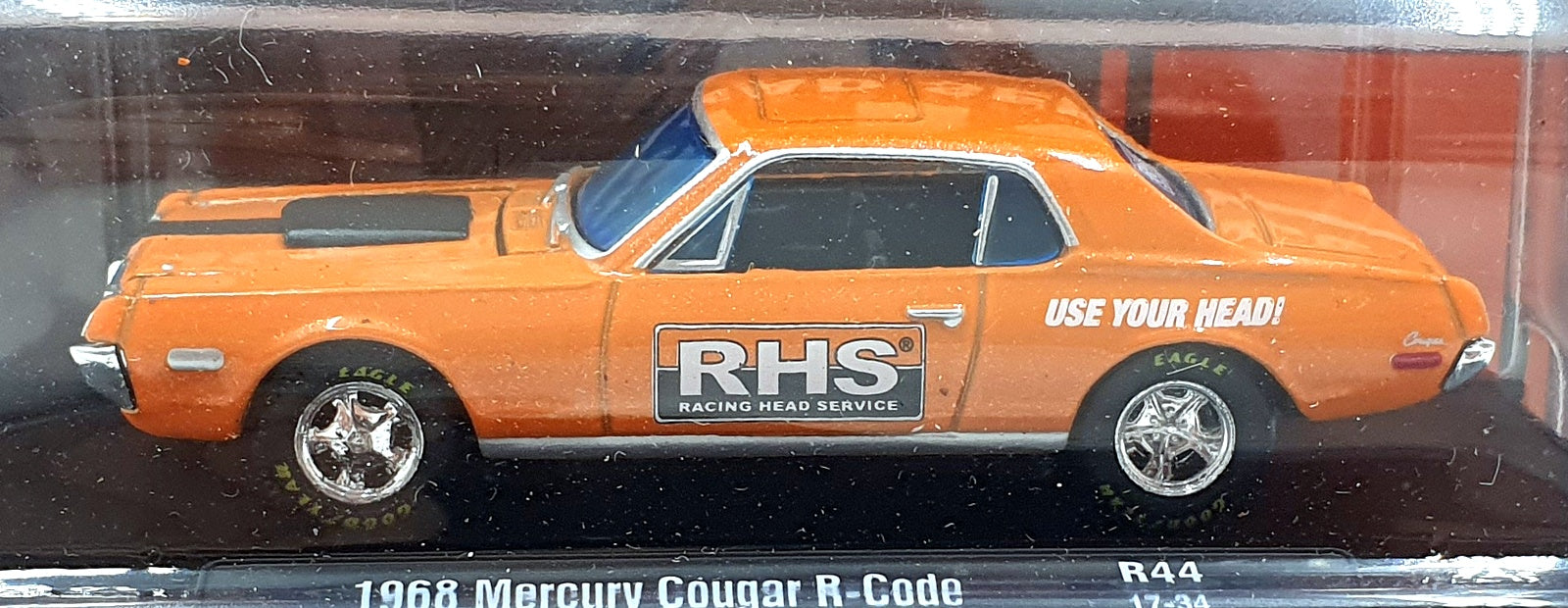 Castline M2 Machines 1/64 Scale R44 - 1968 Mercury Cougar R-Code - Orange