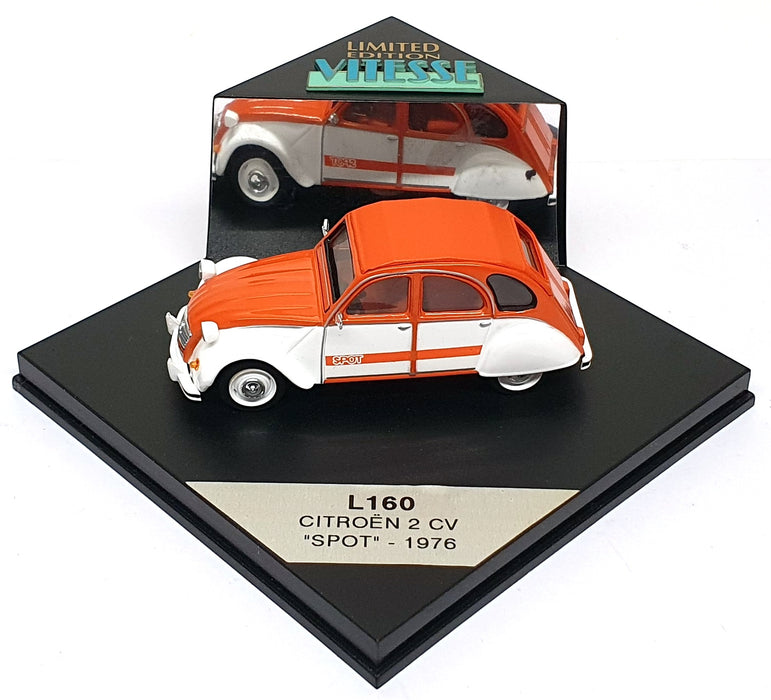 Vitesse 1/43 Scale L160 - 1976 Citroen 2CV Spot - Orange/White